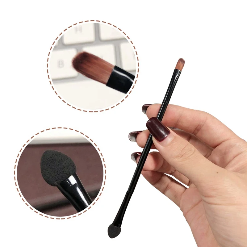 

Hot Sale 1Pcs Double Head Short-Handled Brush Eye Shadow Brush Makeup Makeup Brush Wholesale Fast Delivery