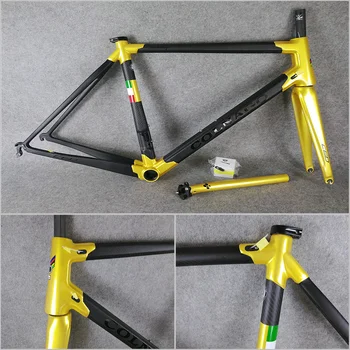 

T1000 3K Matte-Glossy Black Gold Colnago C60 carbon road frame bicycle Frameset With 48/50/52/56cm for your selection
