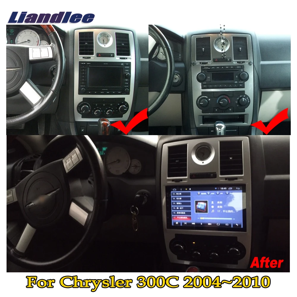Top Liandlee 9" HD touch For Chrysler 300C 300 2004~2010 Car Android Radio Player GPS Navi Nav Maps Media OBD Camera TV no CD DVD 2