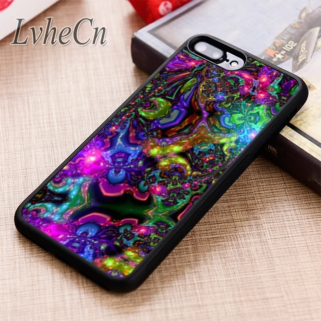 

LvheCn Psychedelic trippy phone Case cover For iPhone 6 6S 7 8 X XR XS max 5 5S SE Samsung Galaxy S5 S6 S7 edge S8 S9 Plus