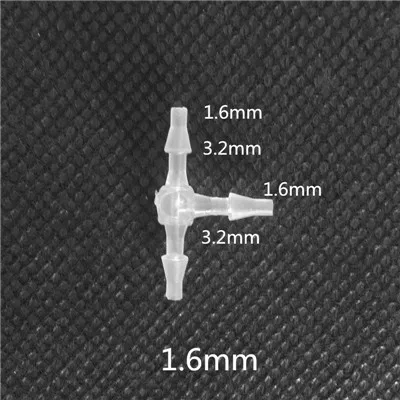 4 шт. 1,6 мм-15,8 мм PP Пластик идентичные Т-образные разъем для мягкая Соединительная муфта шланга для адаптера - Цвет: 1.6mm