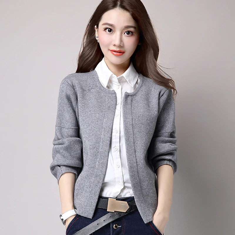 

2019 Autumn Winter New Women's Elegant Loose Cashmere Casual Cardigan Sweaters Long Sleeves Outwear Top Quality Coat Jackets