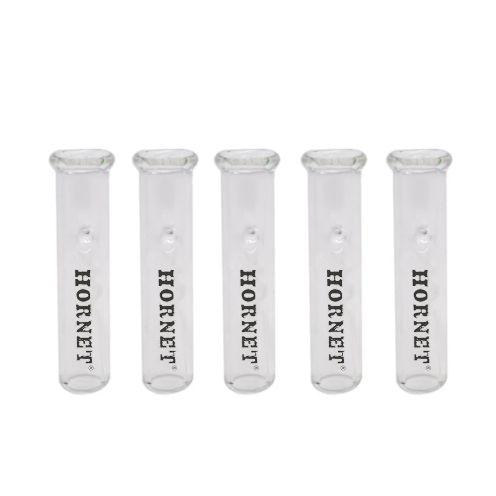 5PCS Cone Smoking Mouth-tips Glass Reusable Filter Tips Mouth-tips Glass Cone Artist Mouth Tips - Цвет: AC001-Y-T-HORNET(5)