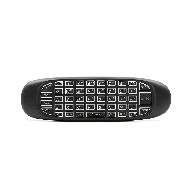 Беспроводная игровая клавиатура C120 с подсветкой Fly air mouse, перезаряжаемая 2,4 ГГц, универсальный Смарт-пульт дистанционного управления для Android Tv Box Pc