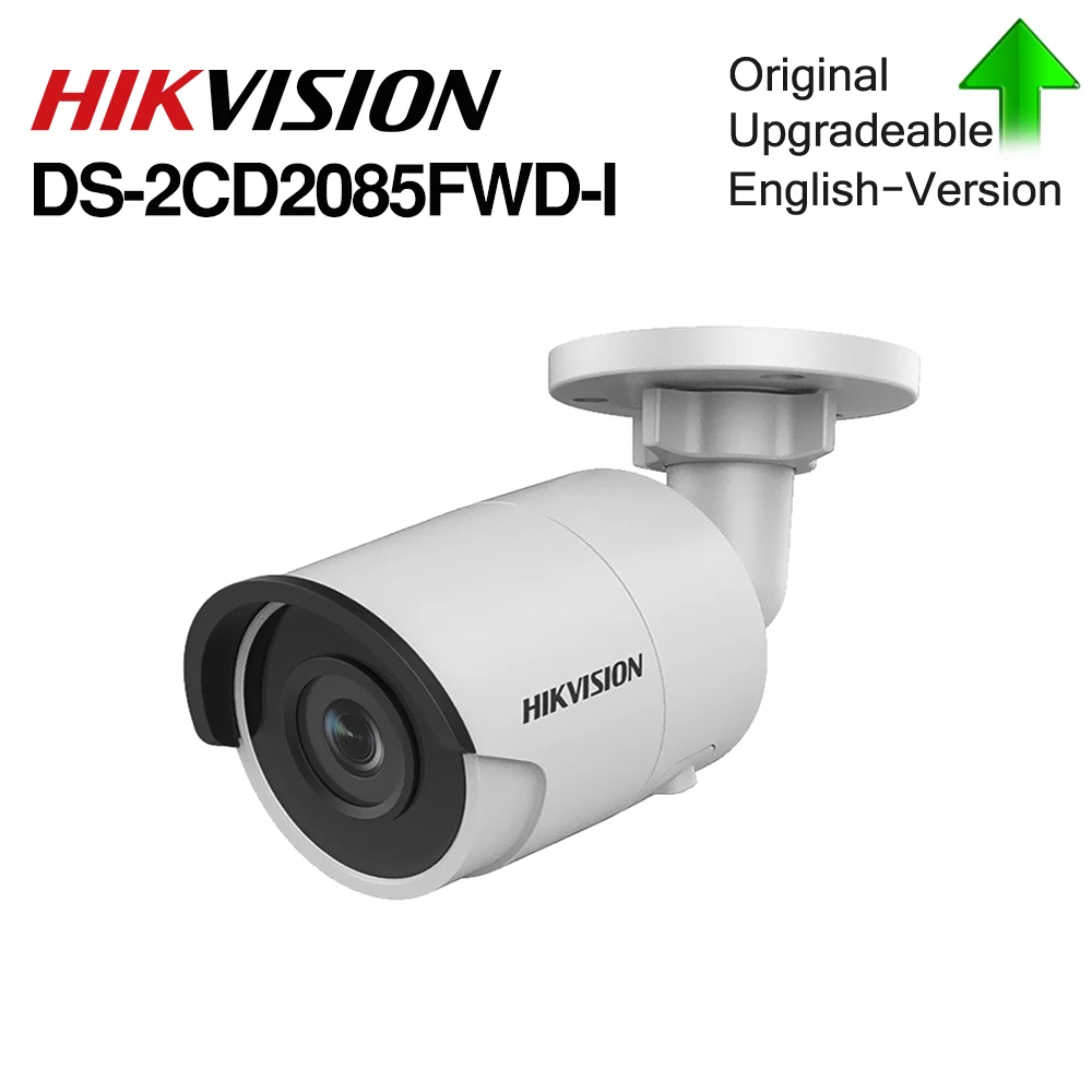 Hikvision оригинальная ip-камера 8MP DS-2CD2085FWD-I цилиндрическая сетевая CCTV камера обновляемая POE WDR POE слот для карты SD