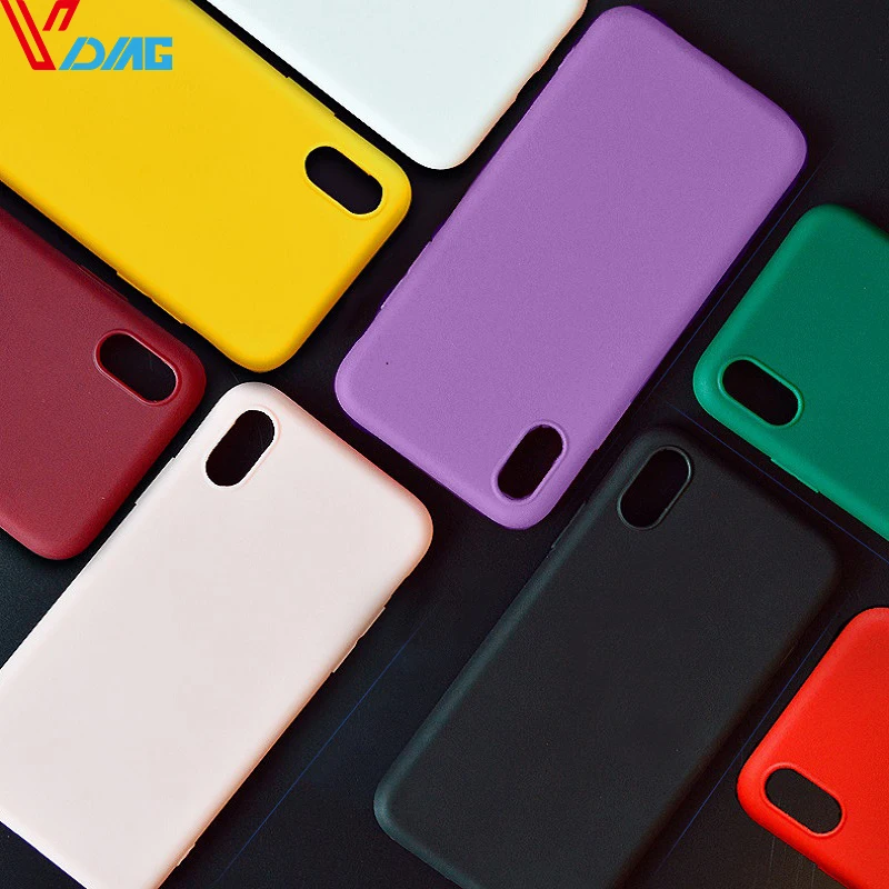For iPhone7/6/8/X/XS MAX pure color Mobile phone protection case Silica gel material Delicate Back cover for male/female |