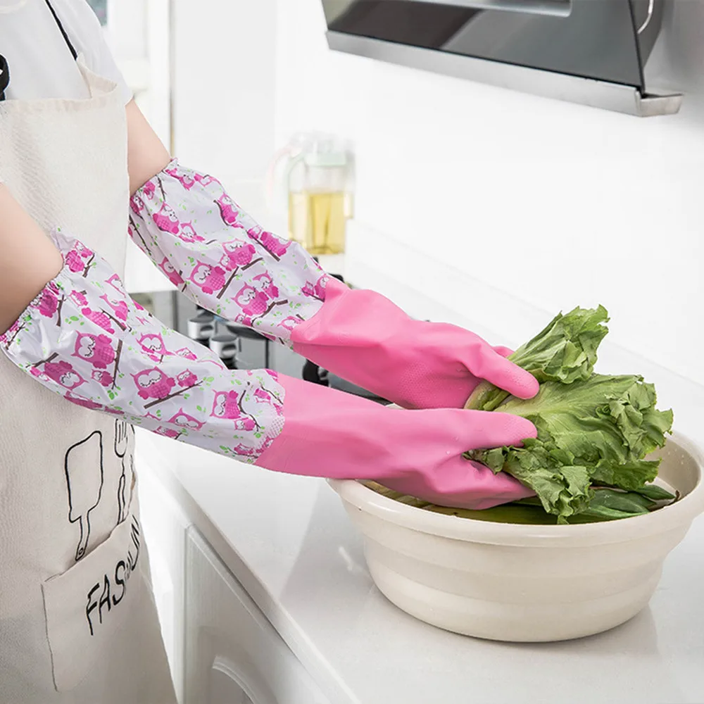 Дропшиппинг водостойкие резиновые латексные фланелевые мочалки перчатки кухонные прихватка для уборки дома