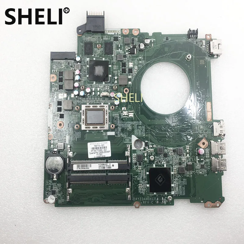 SHELI For HP 15-P 766715-001 766715-501 766715-601 laptop motherboard notebook pc DAY23AMB6F0 DAY23