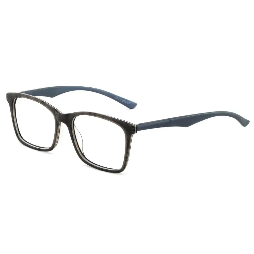Полосатые очки от близорукости прозрачные оправы для очков женские модные негабаритные рецепт Классическая оправа кобыла AZZURO OC7114 - Цвет оправы: C4 blue