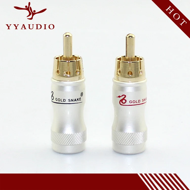 YYAUDIO 20 шт./лот высокое качество позолоченные клеммы RCA штекер av адаптер|adapter plug|adapter