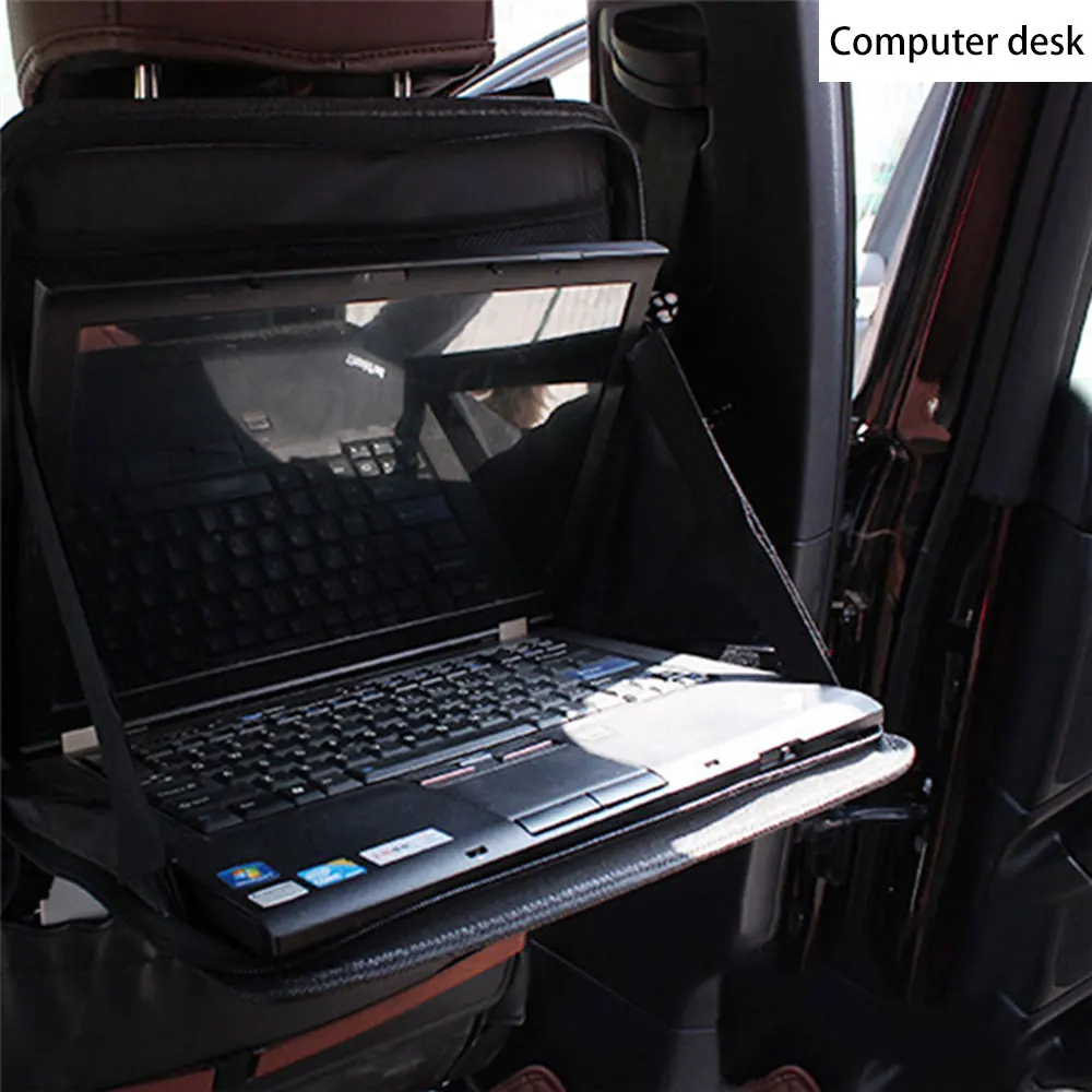 Portable Car Seat Laptop Stand Black Foldable Notebook Holder Food Portable Car Seat Laptop Stand Black Foldable Notebook Holder Food Drink Tray Table Automobile Desk Bracket Back Storage Bags In From Home