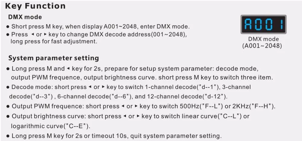 Акция! 12 канальный декодер CVDMX512; DC5-24V вход; 5А* 12CH выход с дисплеем для Настройка адреса DMX