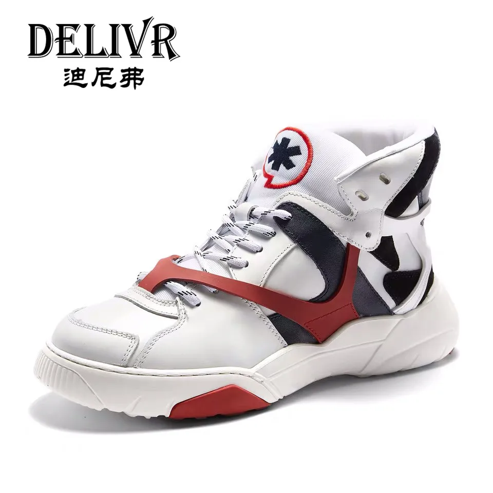 

Delivr Sneakers Men Shoes High Top Breathable Vulcanized Shoes Masculino Adulto Dad Shoes High Platform Fashion Dad Sneakers
