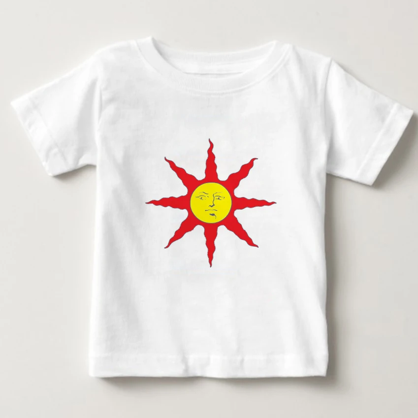 

Dark Souls kids T Shirts funny Praise The Sun t shirt New Design boy/girl T-shirt Fashion O neck Tshirt baby Short Sleeve 3T-8T