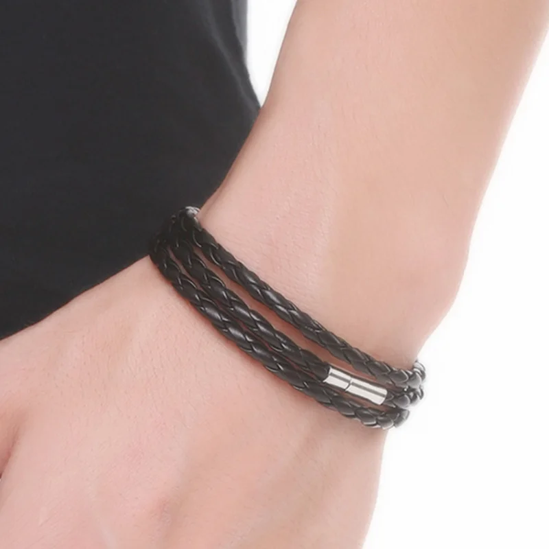 

Men and Women's Simple Bracelet Fashion Couple Bracelet Black String Retro Jewelry Hand Rope Bracelet for Men