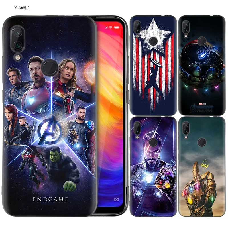

Silicone Coque Case for Xiaomi Redmi Note 7 6 5 Pro Mi A1 A2 8 Lite 9 GO Poco F1 S2 4 4X Plus Marvelfan Avengers End game