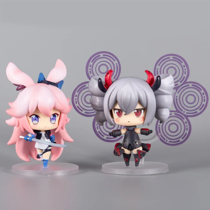 

2019 Honkai Impact 3 Yae Sakura Against the god witch Bronya Zaychik 2pcs/set Q Version PVC Action Figure Toy Figurine