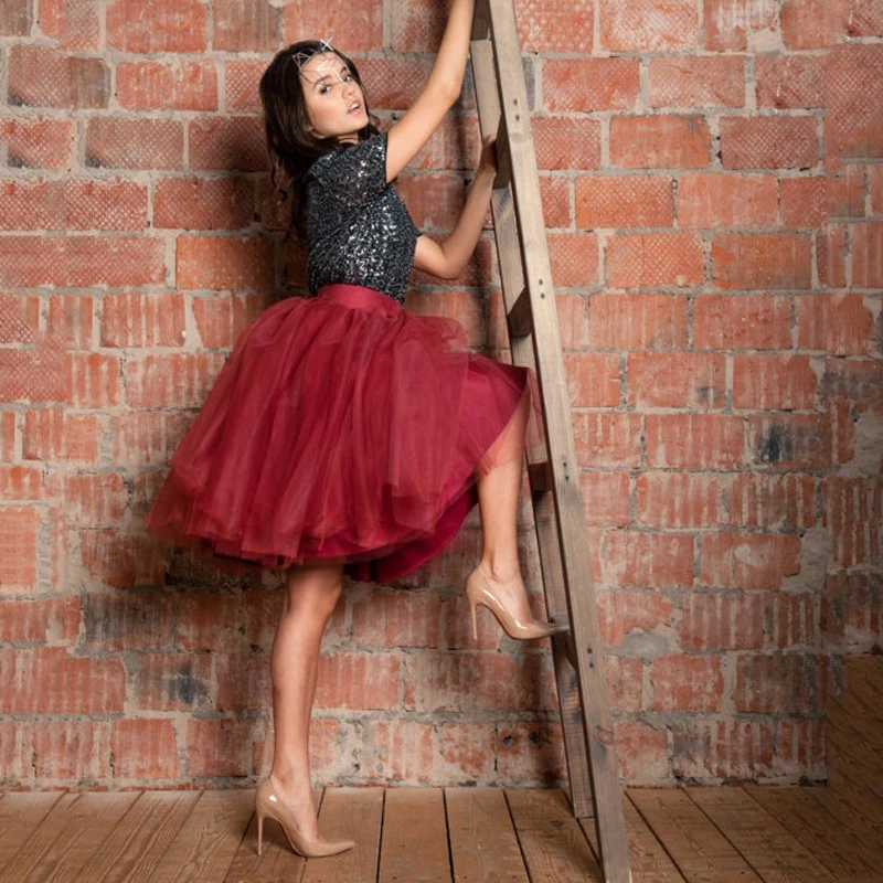 Faldas de de color rojo vino oscuro para de honor, faldas con cremallera hasta la rodilla, ropa de otoño, 2018|Faldas| - AliExpress