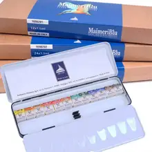 12/24/48 Твердые акварельные торт Рисование для художника набор краски студент арт совместимая для Maimeriblu Италия импорт жестяная коробка