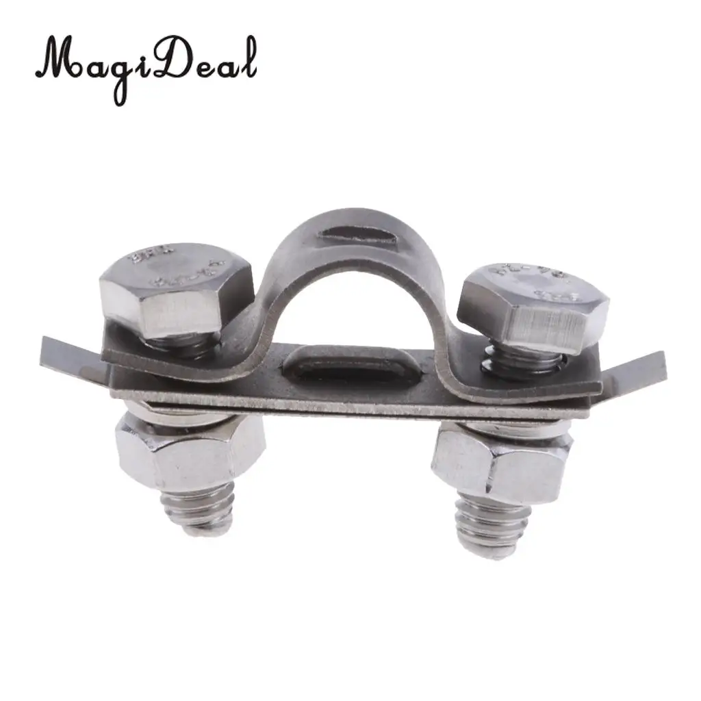 MagiDeal 304 Stainless Steel Control Throttle Cable U Shaped Clamp Boat Hardware for Inflatable Fishing Kayak Canoe Boat Access