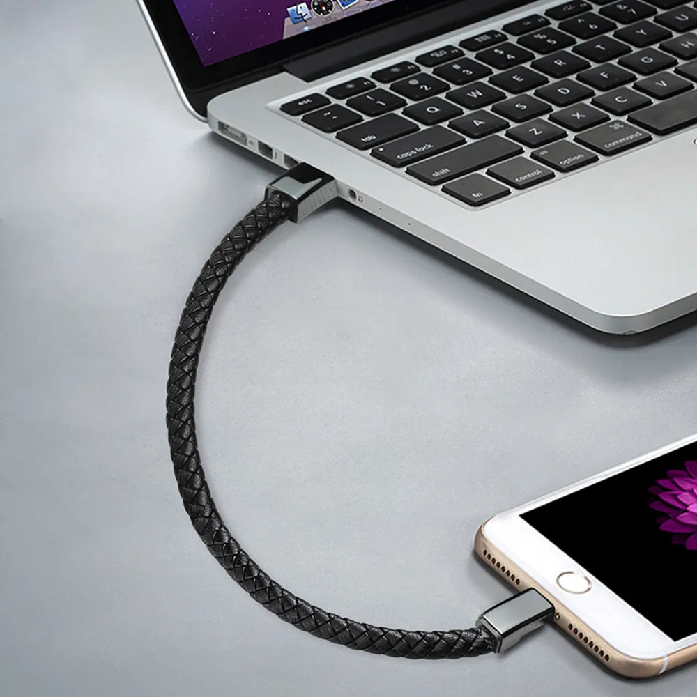 Creative Black Bracelet Usb Charging Cable Mobile Phone - Temu