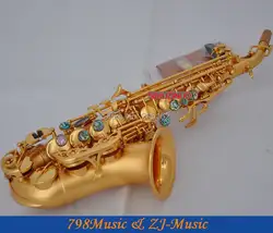 Пятно золото изогнутые сопрано саксофон Bb ключ к высоким F ключ и G ключ