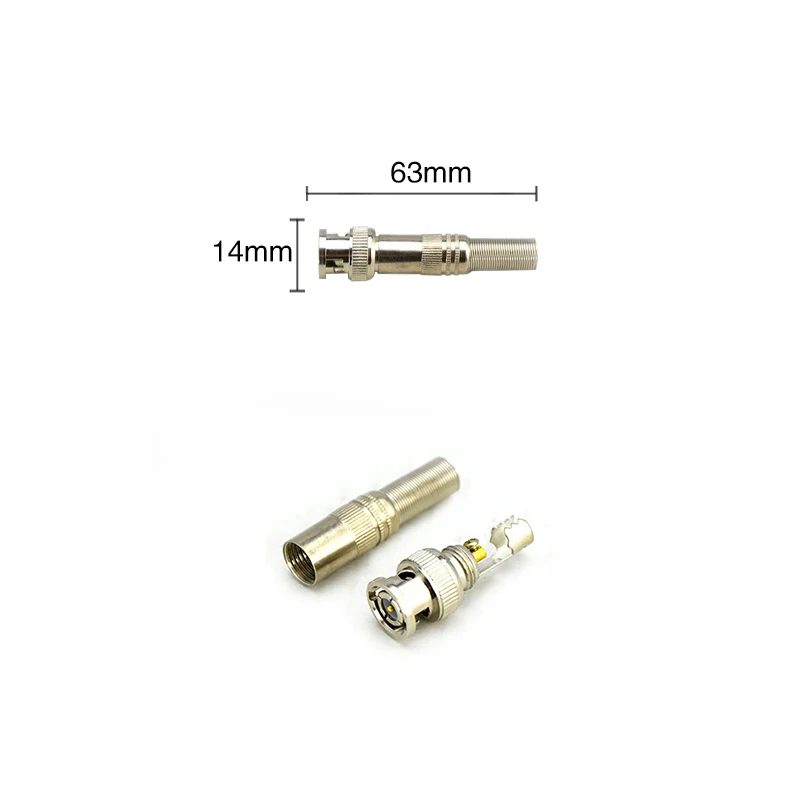 ESCAM 10 шт видеонаблюдения Системы припоя менее Твист Весна Разъем BNC для коаксиального RG59 Камера наблюдения аксессуары