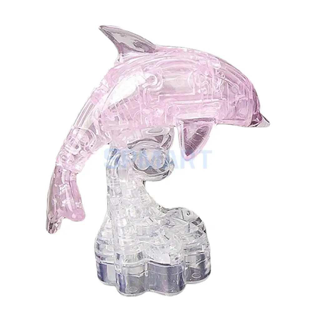 DIY 3D Crystal Puzzles Jigsaw Puzzles Tower/ Dolphin/ High Heel Shoes Model
