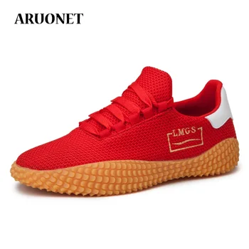 

ARUONET New Men Shoes Hard-Wearing Breathable Leisure Style Men Casual Sneakers Bambas Hombre Non-Slip Mens Summer Footwear