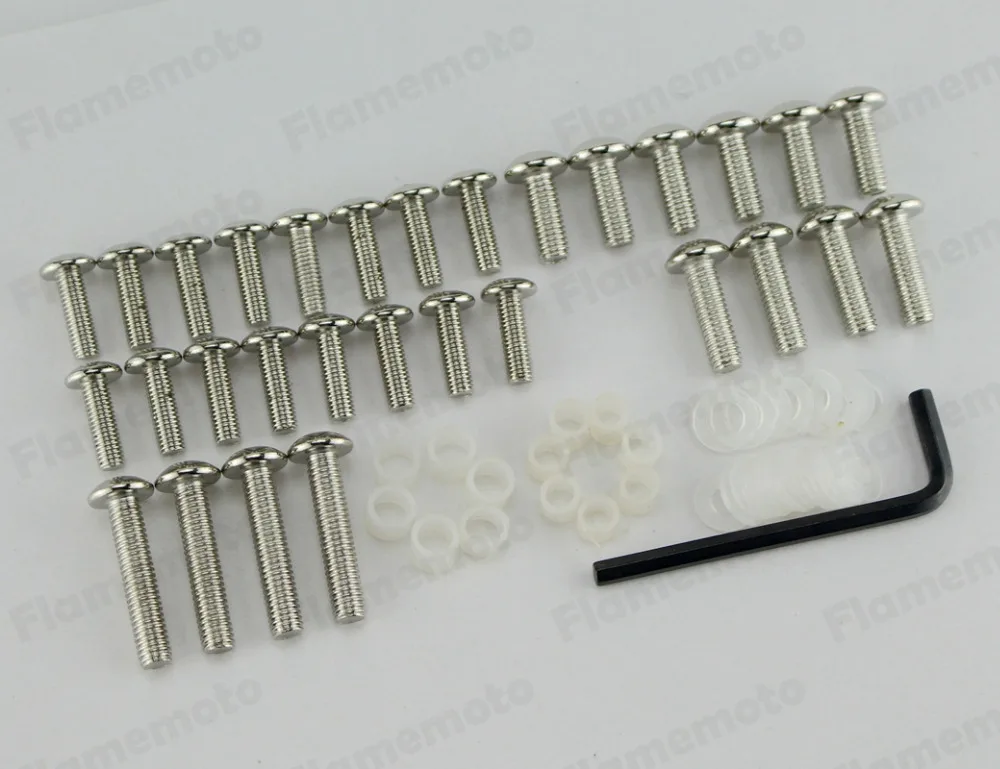 

Chrome Motorcycle Fairing Body Bolts Screw Kit Sportbike for Suzuki GSXR 600 2001 2002 2003