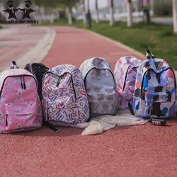 Модные непромокаемые женские сумки с цветочным принтом школьный рюкзак для девочек-подростков колледж дорожная сумка для ноутбука Рюкзак