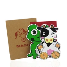 1 Набор детских обучающих фокусов корова и лягушка маленькие милые лягушки Мультяшные животные сценический интерактивный реквизит для магических трюков