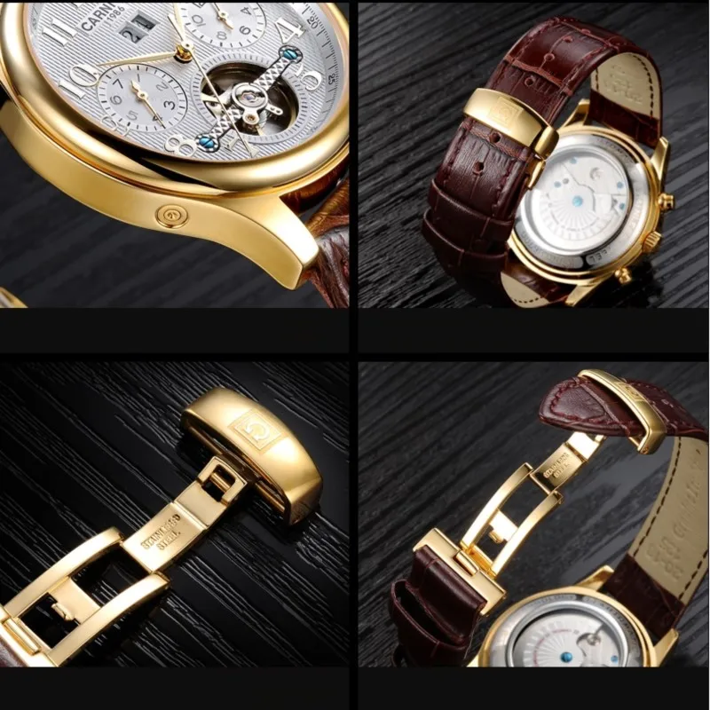 Механические часы Tourbillon карнавальные деловые автоматические мужские