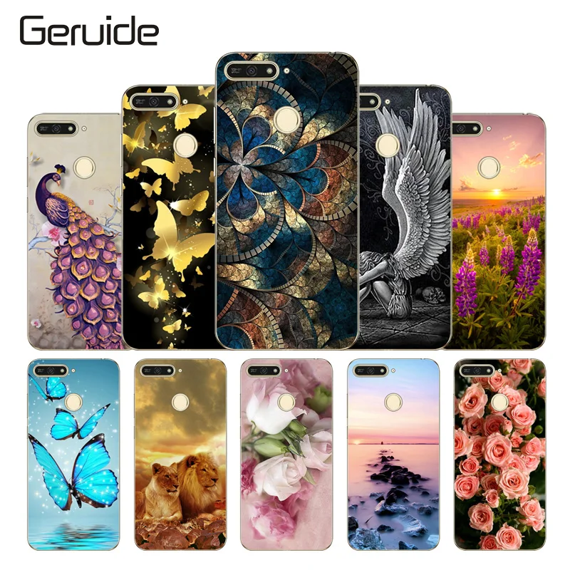 

Geruide Case for Huawei Honor 7A Pro 5.7" Cover Colorful Printed Soft TPU Phone Case for Honor 7A Pro honor 7a pro silicone Capa