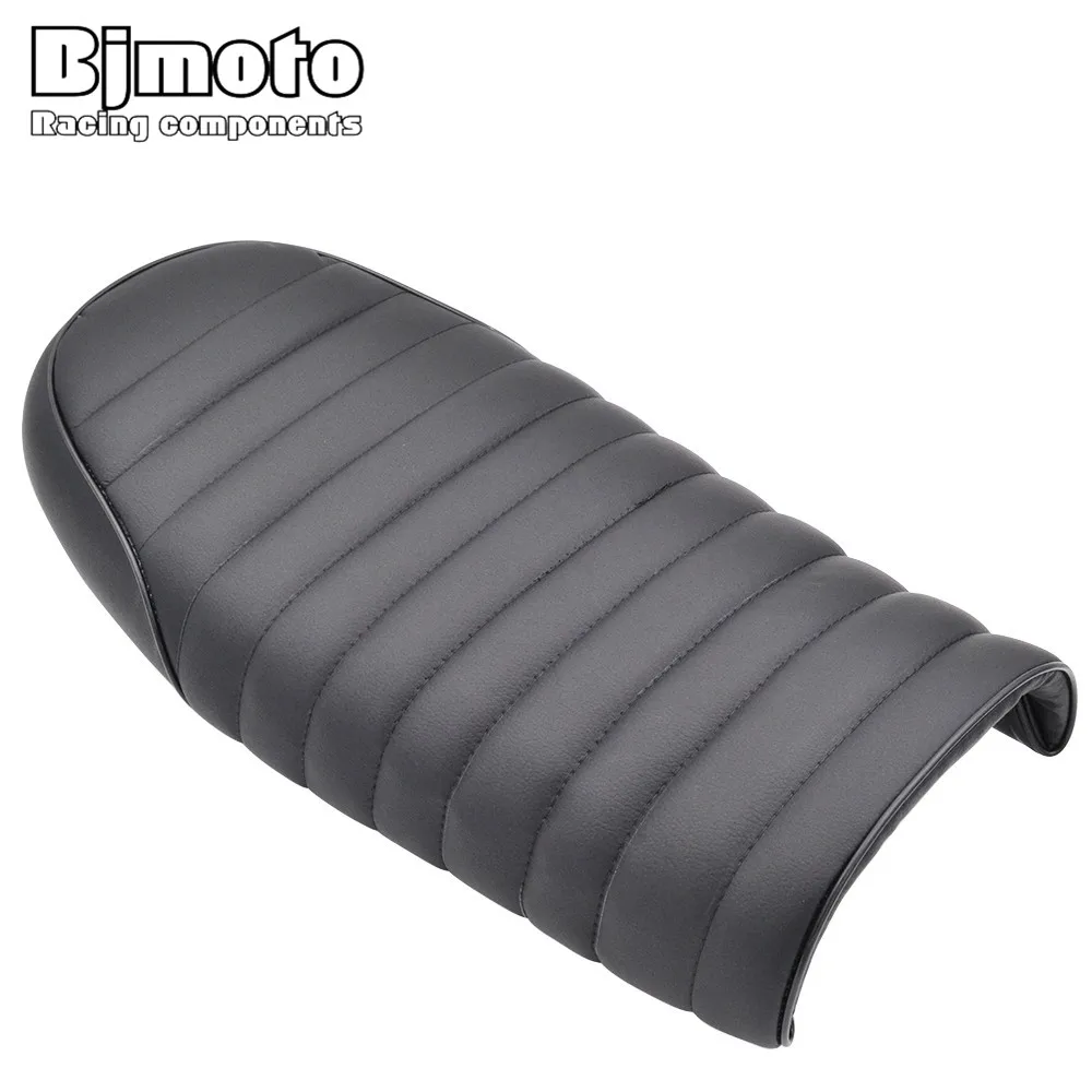 

BJMOTO New Brat Long-Flat Cafe Racer Seat Retro Locomotive Refit Motorcycle Seat Leatherette Waterproof Hump Seat Cover