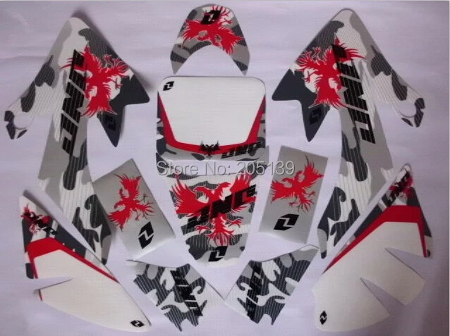 

RACING MOTORCYCLE 3M sticker graphics kit decals for HONDA MOTO DIRT PIT BIKE PARTS XR CRF50 50 -CR005