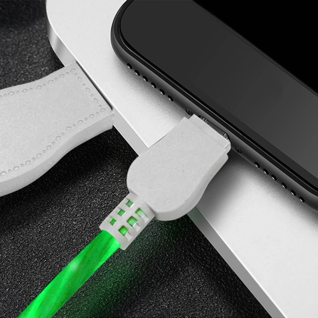 Светодиодное светящееся Зарядное устройство USB Type C/Micro USB/8 контактный зарядный