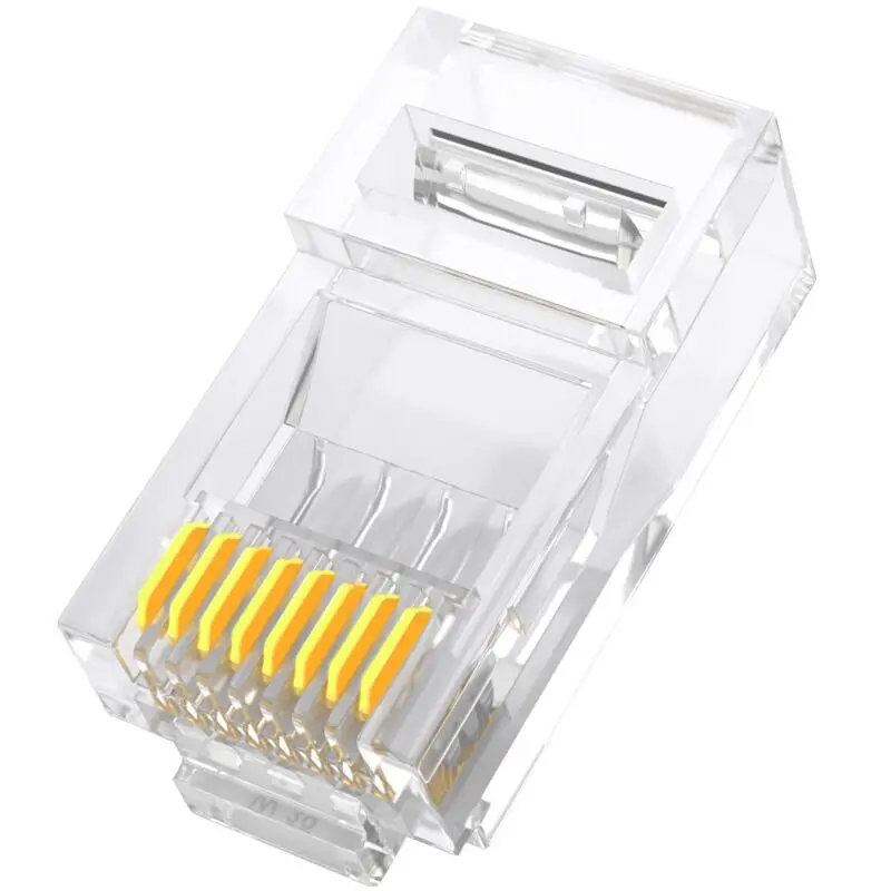 RJ45 разъем Cat 6 8P8C Модульная сеть Ethernet LAN кабель головная вилка 20 шт. 50 100 Cat6 обжимной