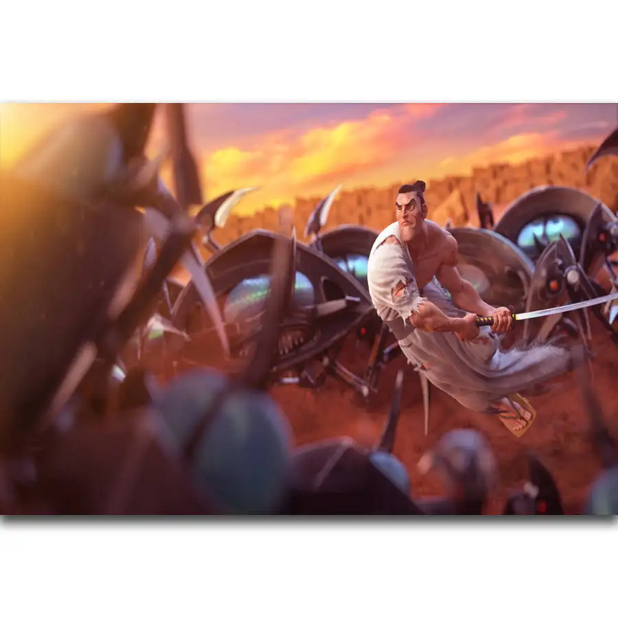 

S428 Samurai Jack Animated Series Wall Art Painting Print On Silk Canvas Poster Home Decoration