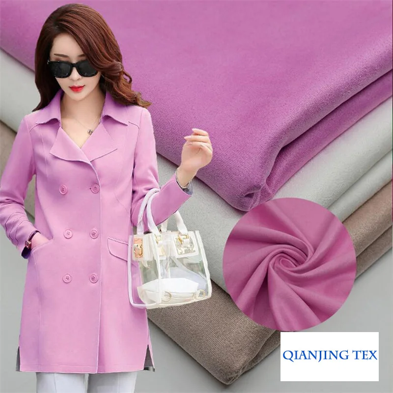 

Suede Scuba Fabric Polyester Spandex Stretch 155cm Width Heavy Thick for Jacket Coat Shell Dress