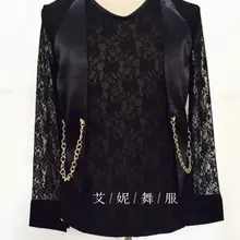 Новые мужские костюмы для латинских танцев, кружевные рубашки с длинными рукавами для латинских танцев, мужские рубашки для латинских танцев, S-4XL