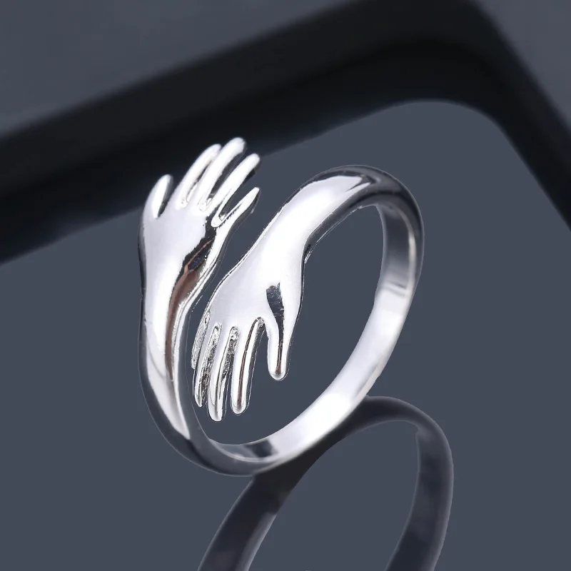 MOONROCY кольца серебряного/золотого цвета, винтажные кольца с открытыми руками для женщин и девочек, подарок, Прямая поставка, ювелирные изделия - Цвет основного камня: Silver Color