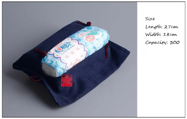 Wizamony High End винтажный китайский креативный Настольный Декор хлопковая ткань коробки для чая коробка для хранения ткани чехол для лицевой ткани для дома
