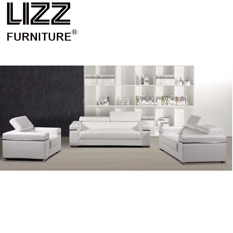 Белый Loveseat современная мебель для дома 1 + 2 3 Кожаный Диван Классический