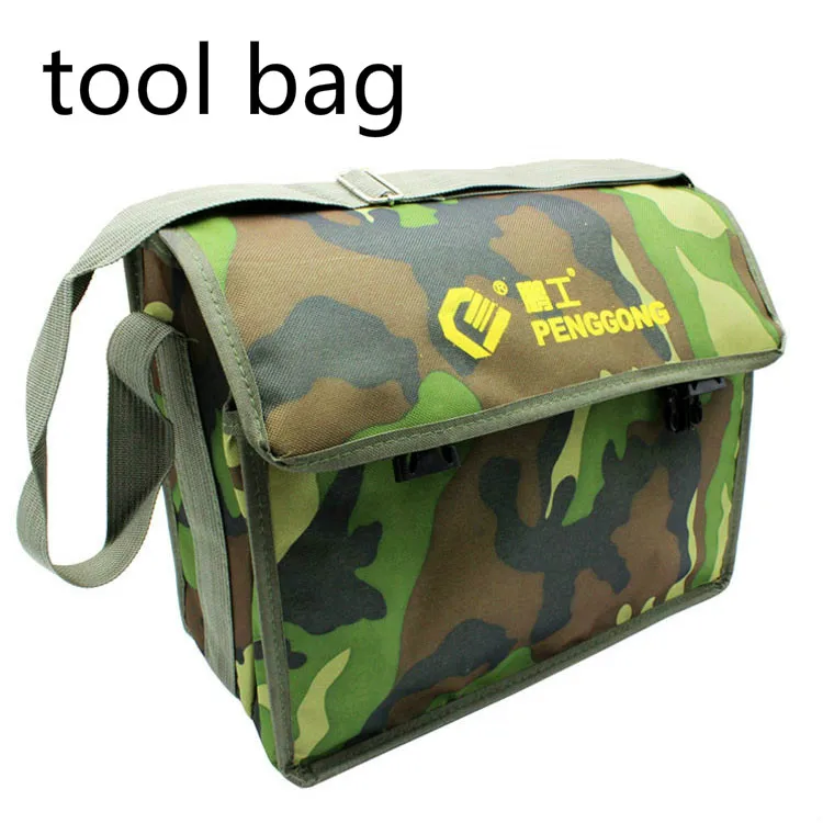 Camouflage Canvas tool Bag Shoulder Satchel Electrician Repair bag Kits