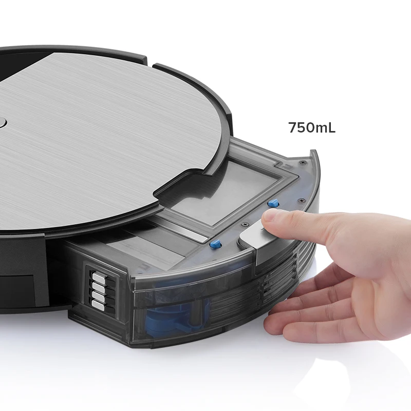 ILIFE V8s Robot Vacuum Cleaner Sweep&Wet Mop Navigation Planned Cleaning 0.75L Dustbin Adjustable Water Tank Schedule Household