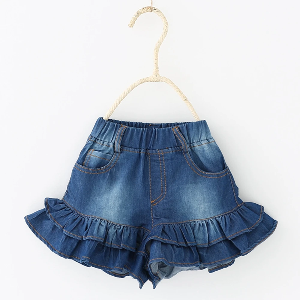 Calças de Brim Chumhey Bebê Meninas Shorts Verão Denim Macio Calças Curtas Menina Bordado Animal Quentes Crianças Roupas Toldder 3-8 t 16 Cheap Jeans