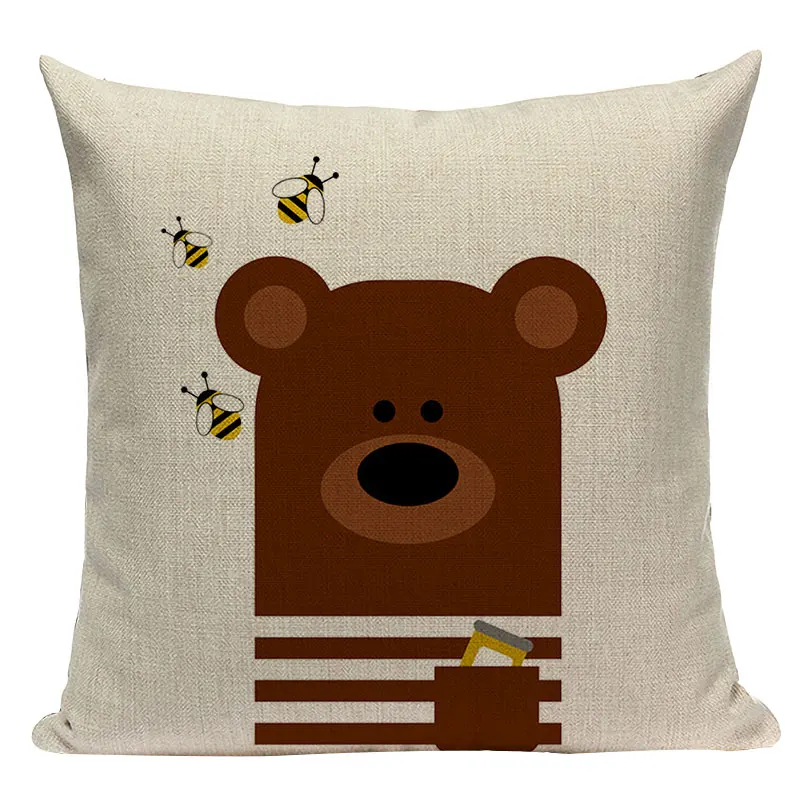 صور الكرتون لطيف غطاء الوسادة الكتان القطن مزيج المنزل كنبة مكتب الحيوانات Kawaii مربع كيس وسادة الزخرفية المخدة صور الكرتون لطيف غطاء الوسادة الكتان القطن مزيج المنزل كنبة مكتب الحيوانات Kawaii مربع كيس وسادة الزخرفية المخدة