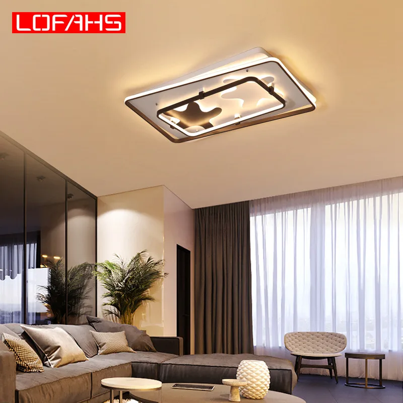 

LOFAHS Brown Modern LED Chandelier lighting For Living Room Bedroom kitchen Ceiling Chandelier light fixtures deco salon