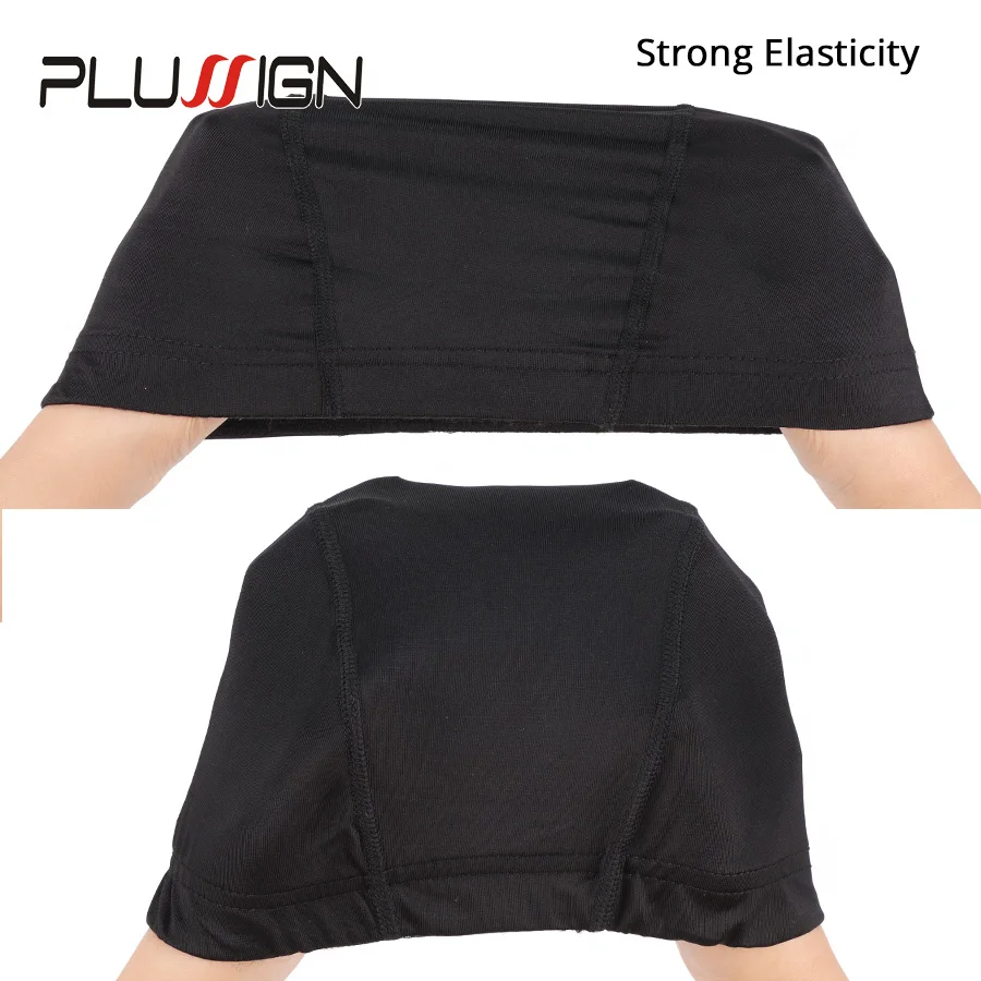 Plussign купол парик на сетке крышка 2 стиля черный 52 см-56 см удобный дышащий спандекс купол крышка с резинкой для изготовления парики